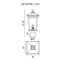 Leawood Outdoor Lantern Heads Black 1 Light