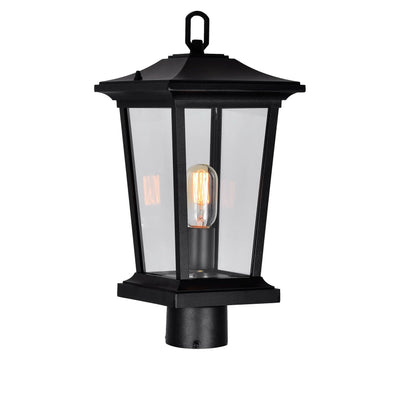 Leawood Outdoor Lantern Heads Black 1 Light