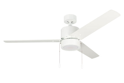 52 Inch Aldea III AC White Indoor Ceiling Fan 3-Blade Reversible