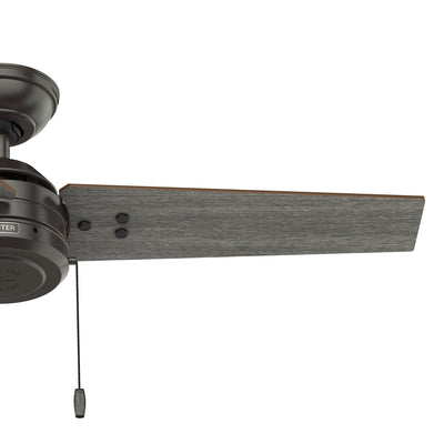44 inch Cassius Noble Bronze Damp Rated Ceiling Fan and Pull Chain