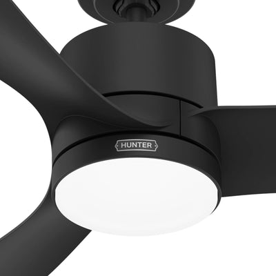52 inch Bolsa Matte Black Ceiling Fan with LED Light Kit and Handheld Remote