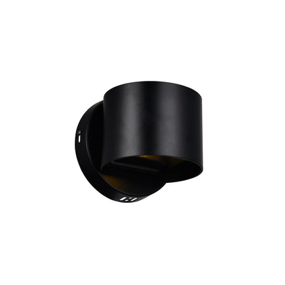Lilliana Round Black Wall Sconce Integrated LED Fixture