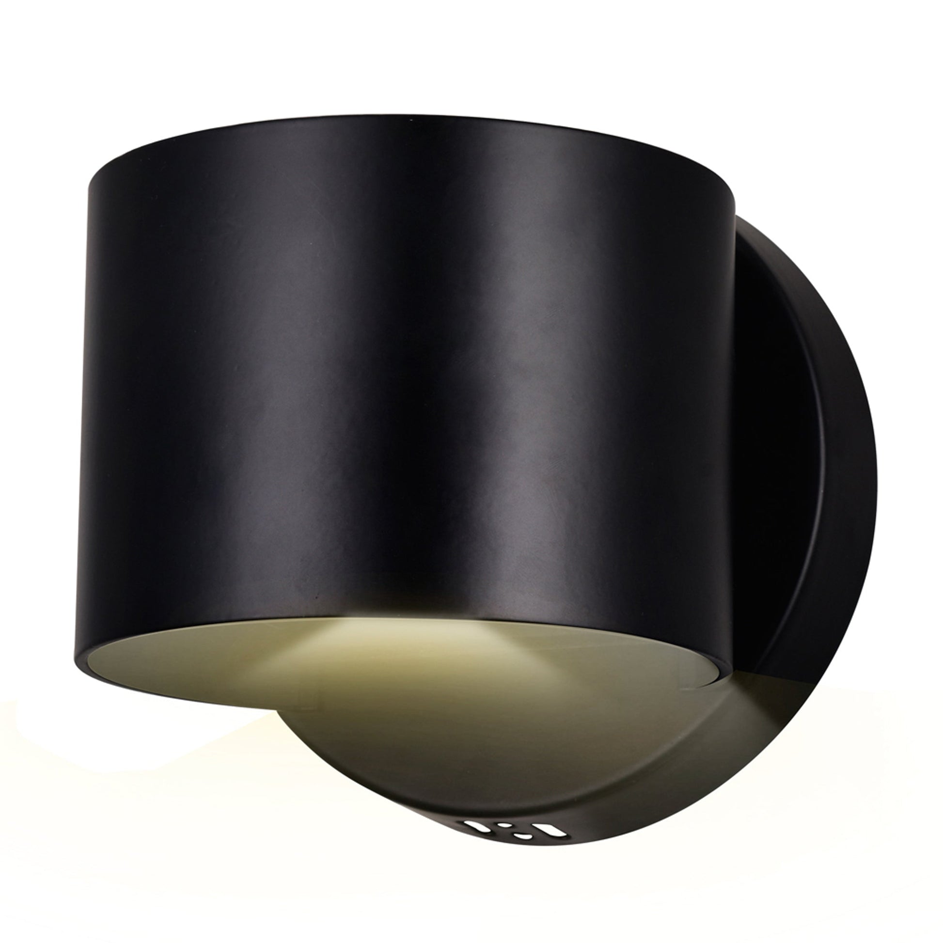 Lilliana Round Black Wall Sconce Integrated LED Fixture