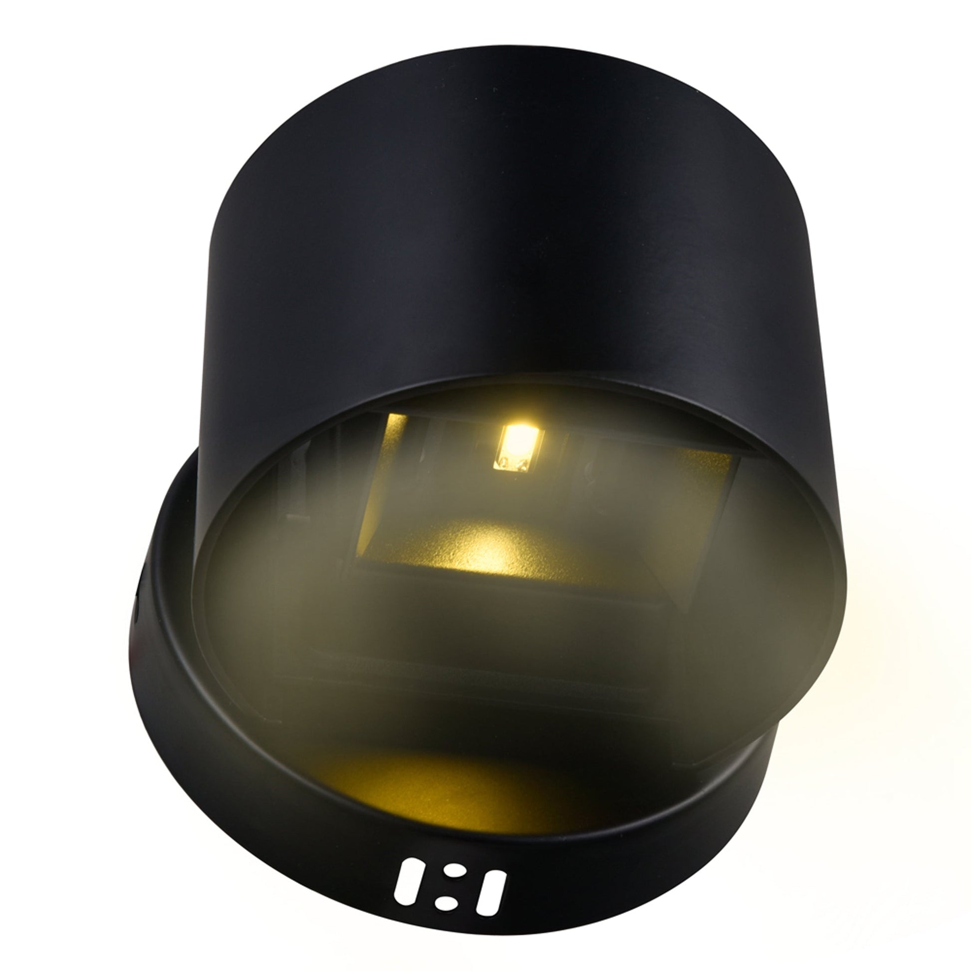 Lilliana Round Black Wall Sconce Integrated LED Fixture