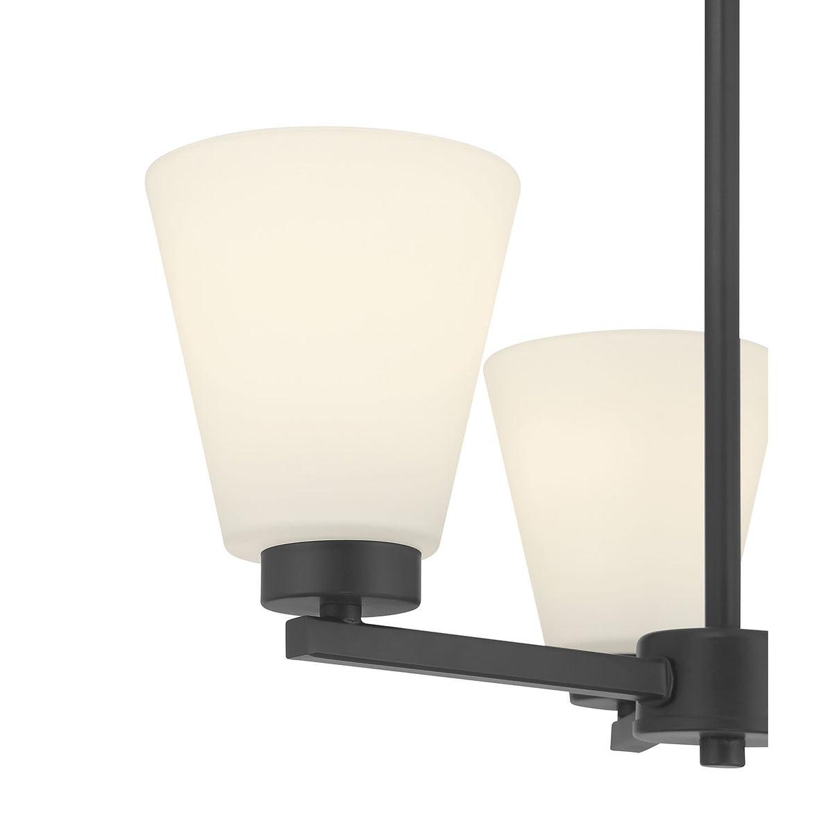 14.75'' Strayhan Matte Black 3 Light Chandelier