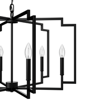 Zoanne 30-inch 6-light Matte Black Lantern Chandelier
