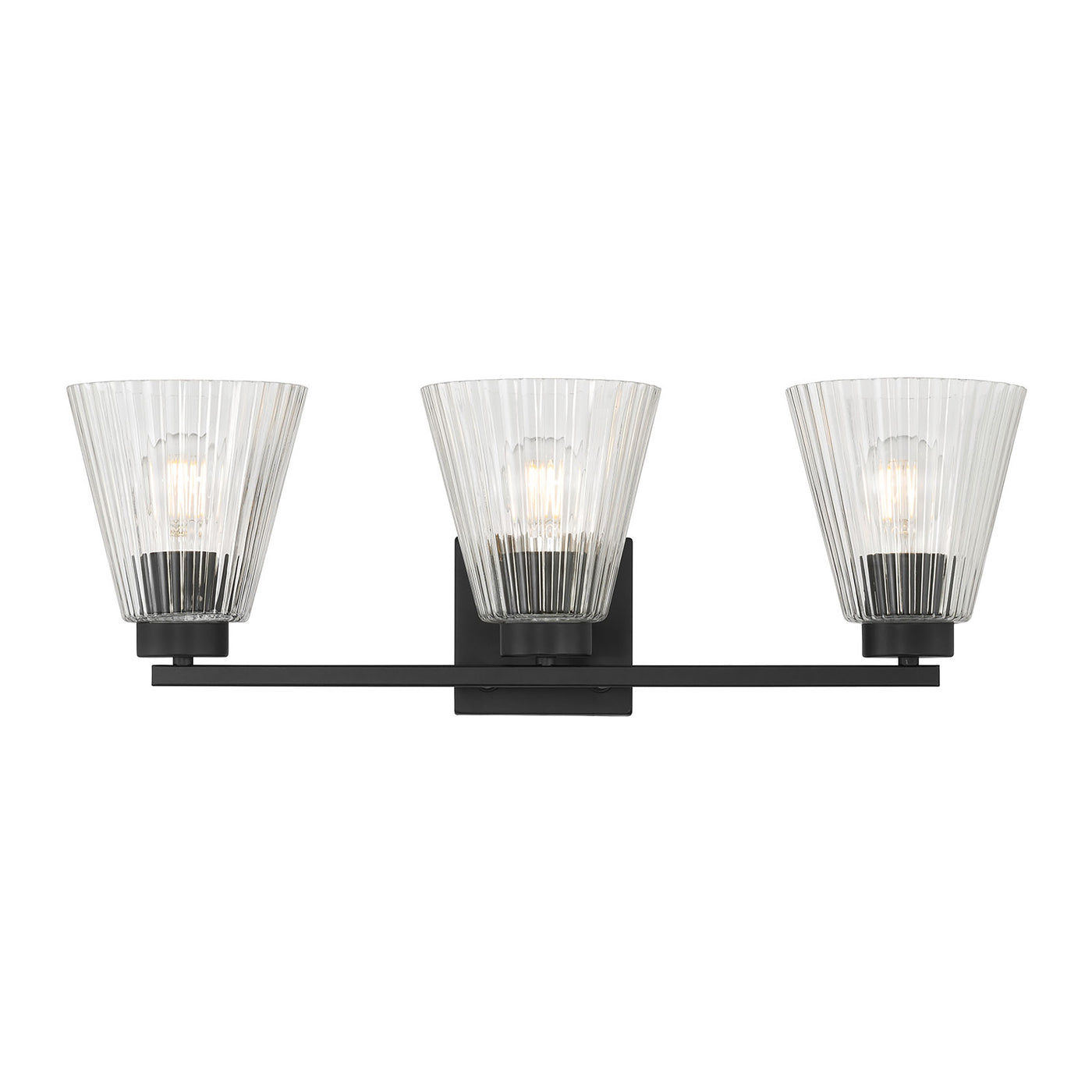 22.75'' Riville Matte Black 3 Light Bath Vanity