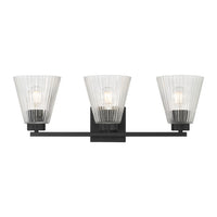 22.75'' Riville Matte Black 3 Light Bath Vanity
