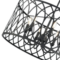 12'' Arelyn Matte Black 6 Light Pendant