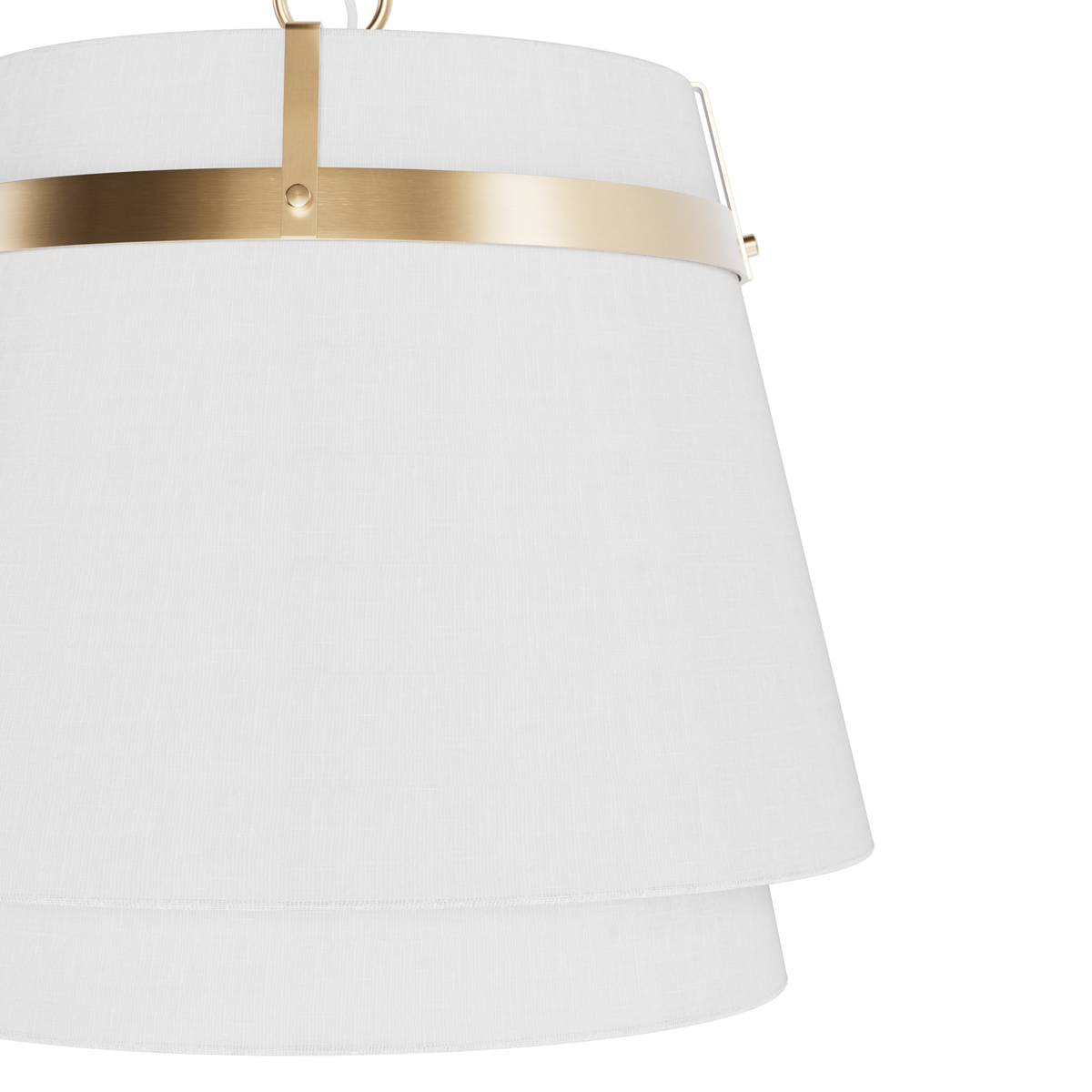 Ada Lee 18-inch 1-light Alturas Gold Pendant with White Linen Fabric Shade