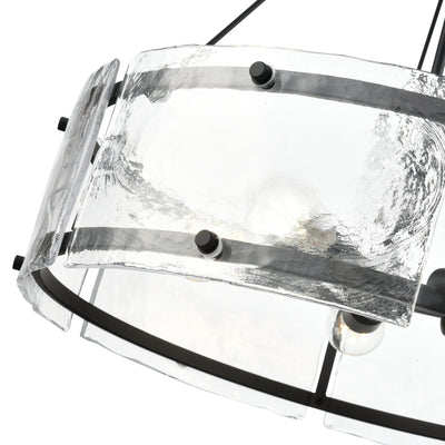 25'' Bennetti Matte Black 5 Light Pendant