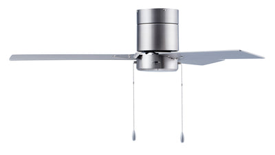 52 Inch Sabio AC Brushed Nickel Indoor Ceiling Fan 3-Blade Reversible