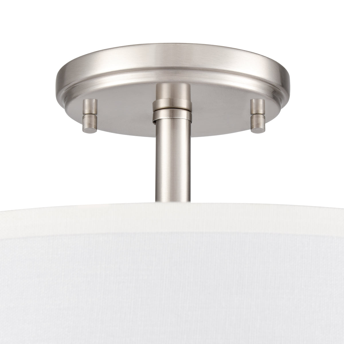 10.5'' Guyten Brushed NickelWhite 2 Light Semi-Flush Mount