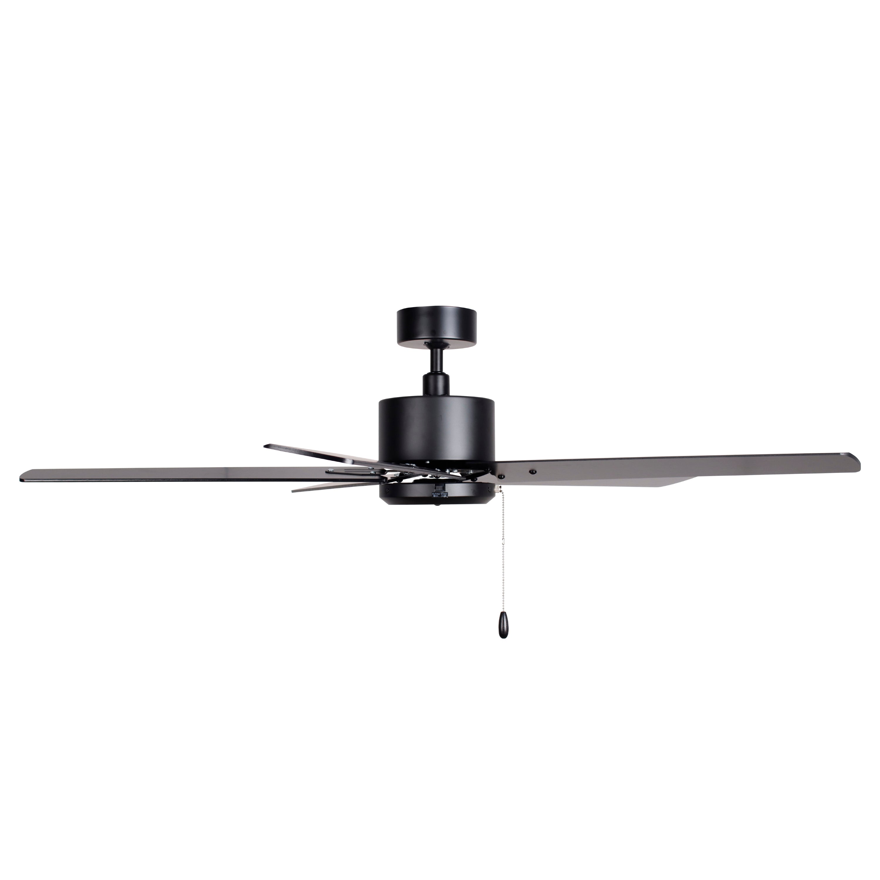52 Inch Aldea IX AC Matte Black Outdoor Ceiling Fan 5-Blade
