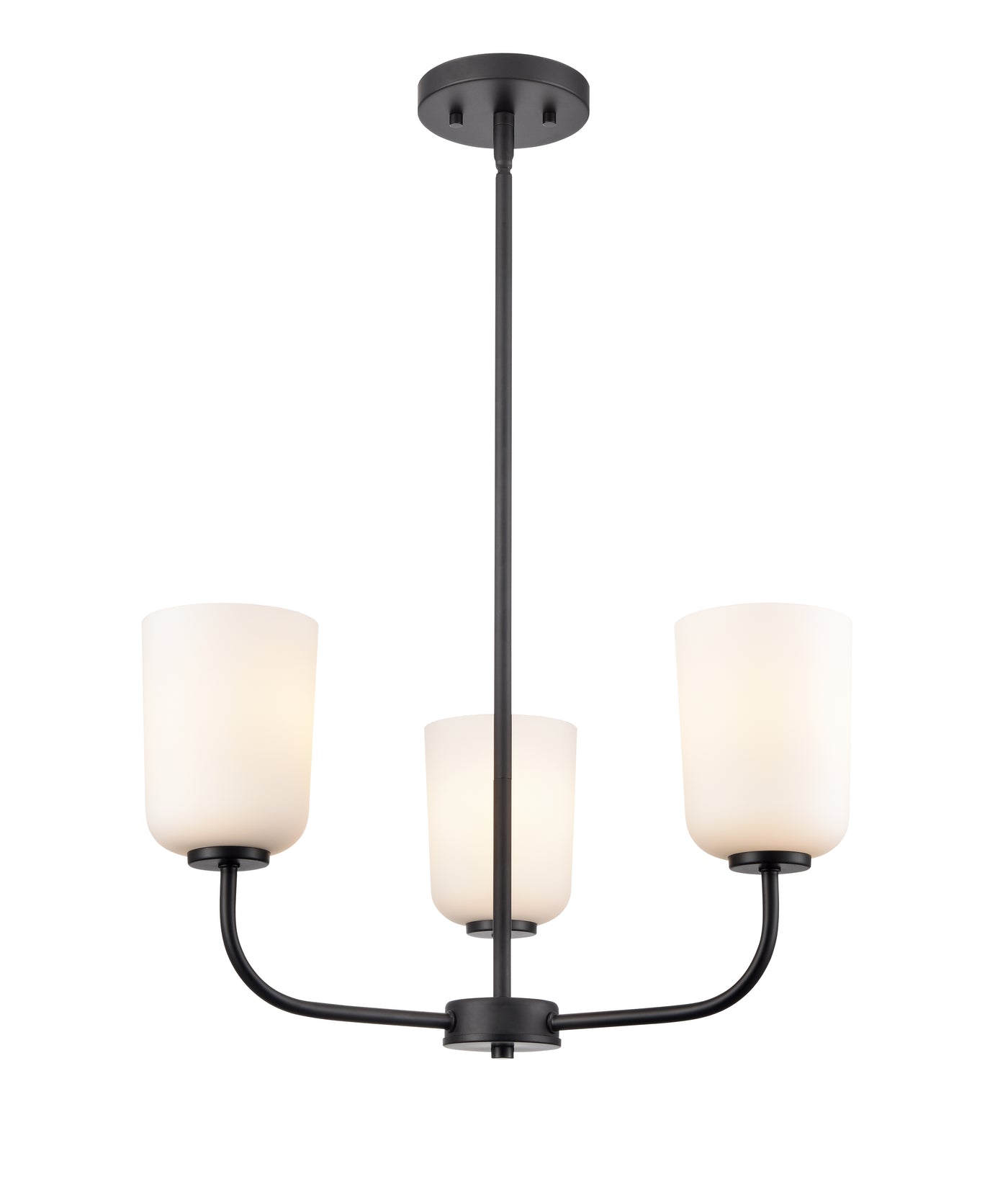 11'' Laphia Matte Black 3 Light Chandelier