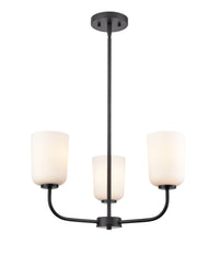 11'' Laphia Matte Black 3 Light Chandelier