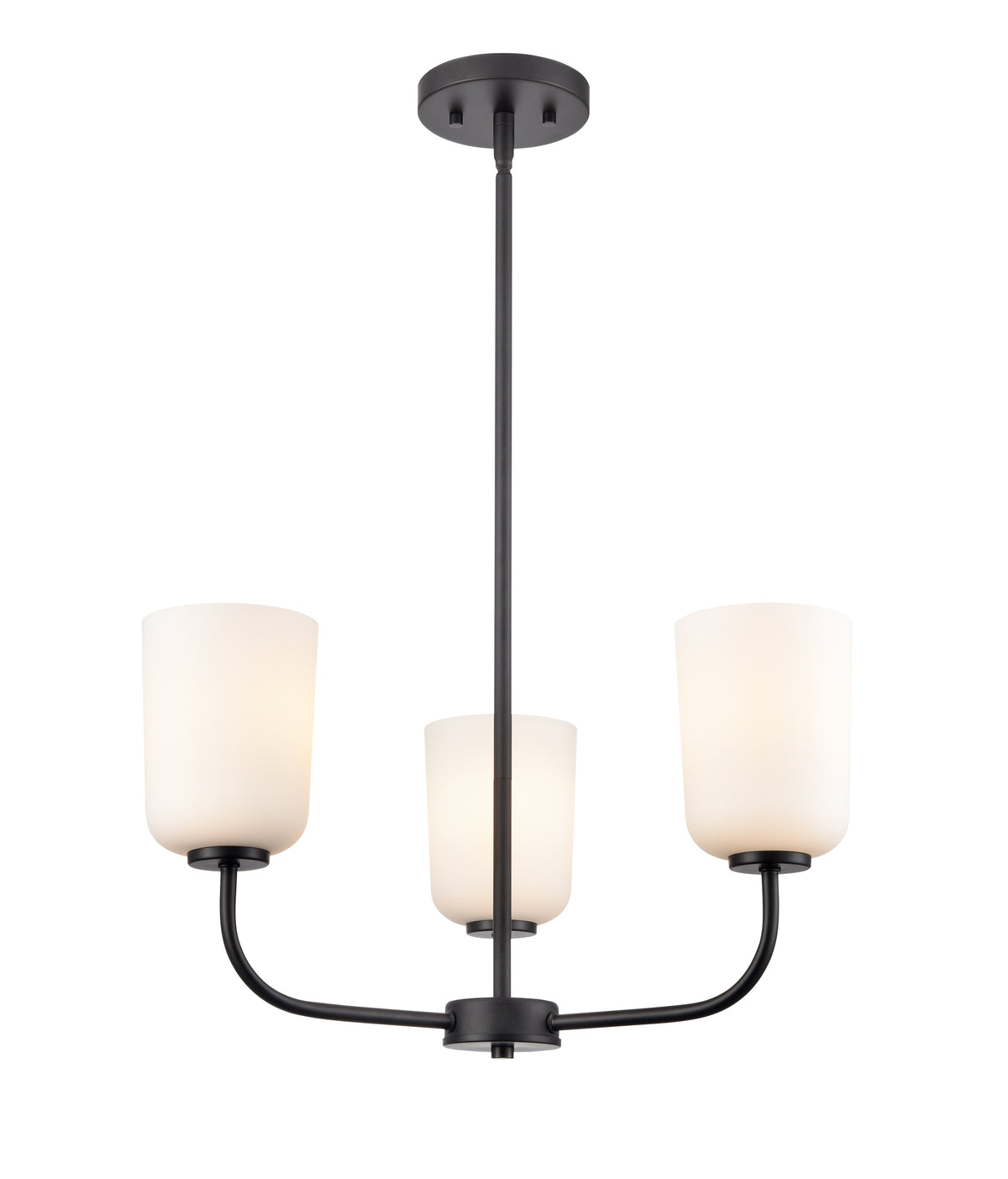 11'' Laphia Matte Black 3 Light Chandelier