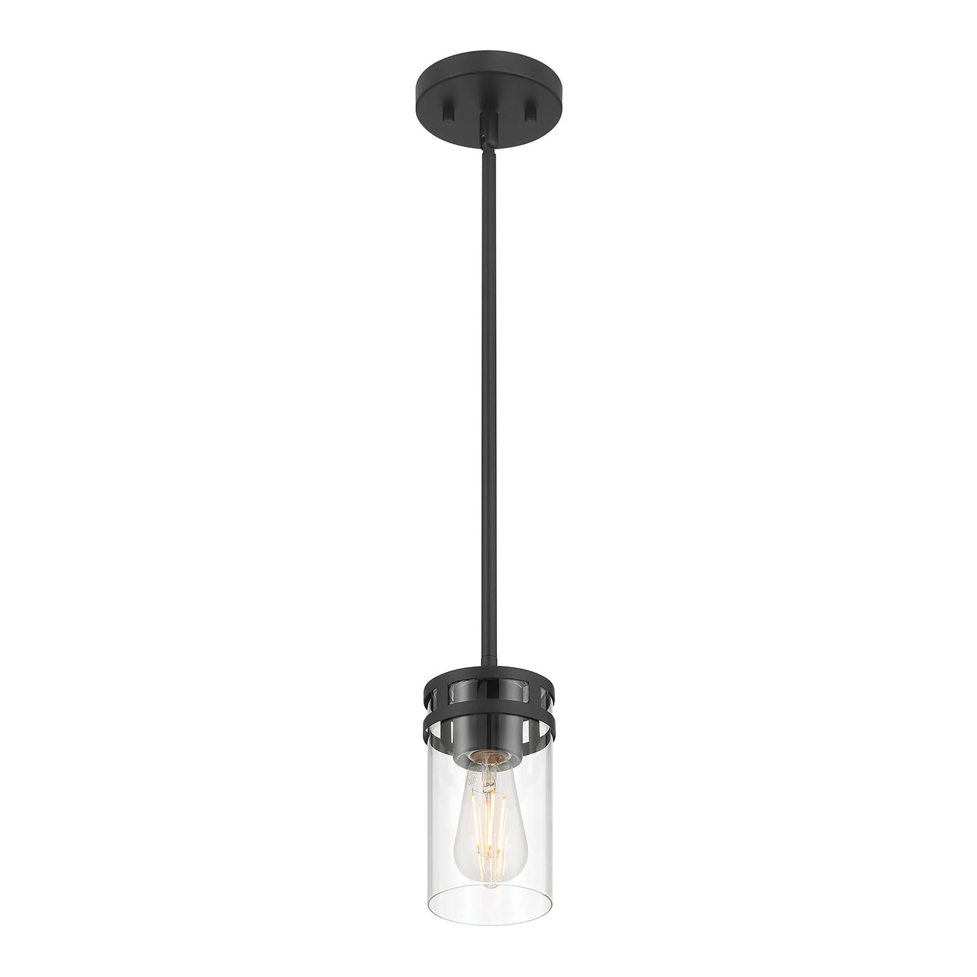 7.75'' Lunden Matte Black 1 Light Mini Pendant