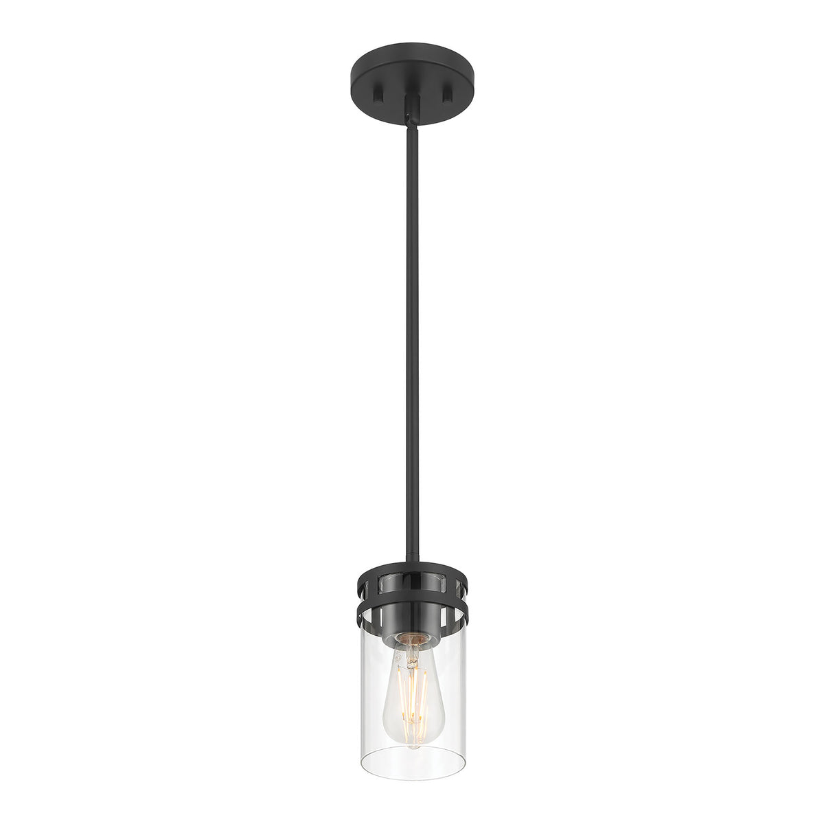 7.75'' Lunden Matte Black 1 Light Mini Pendant