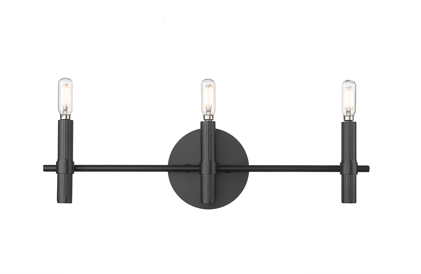 22'' Skyva Matte Black 3 Light Bath Vanity