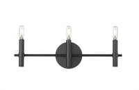 22'' Skyva Matte Black 3 Light Bath Vanity