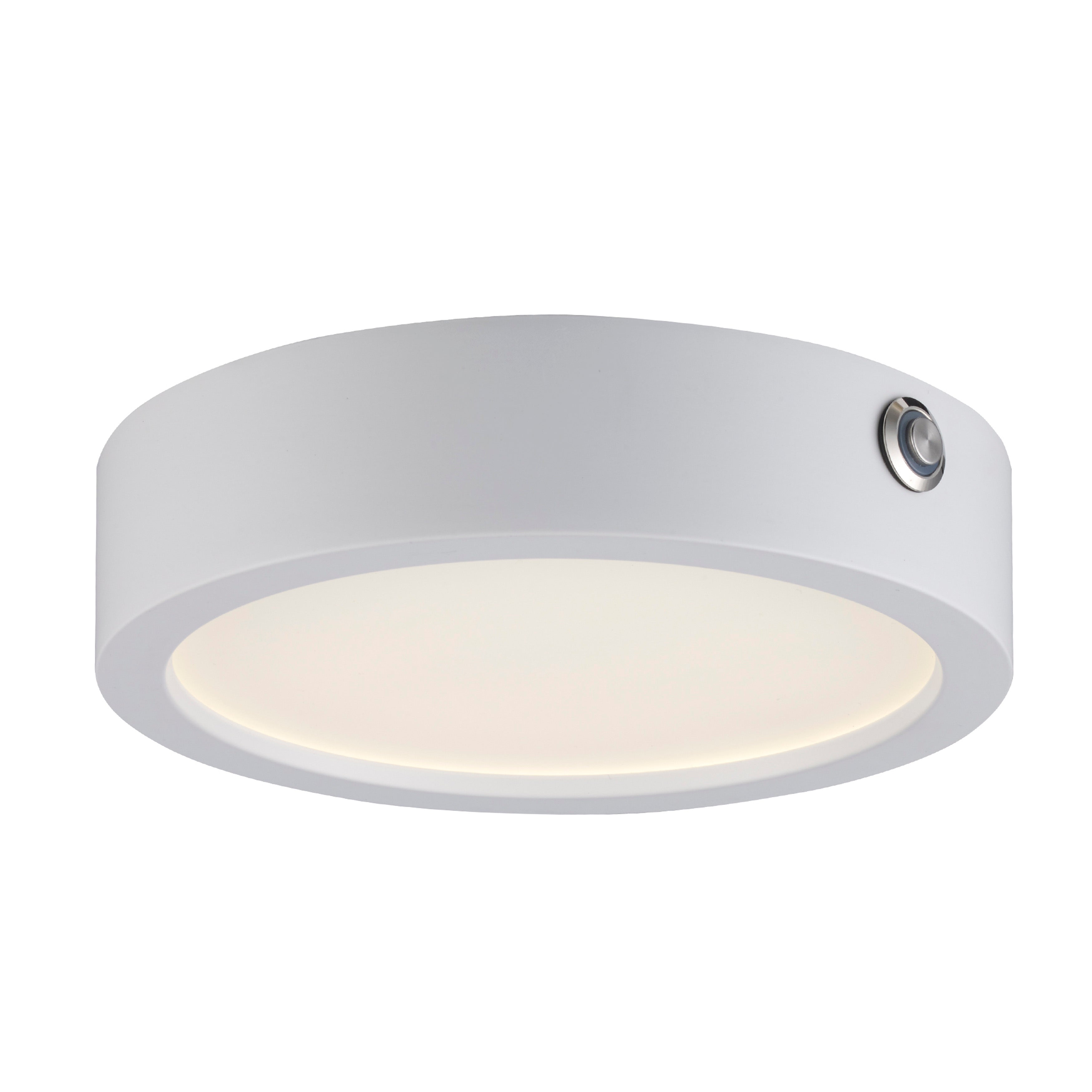 7-inch White Wall Light with 3000K Light