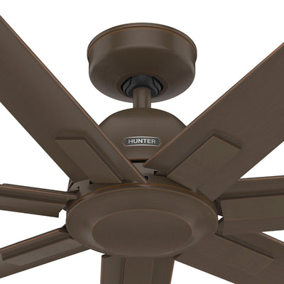 72 inch Downtown ENERGY STAR® Matte Bronze Damp Rated Ceiling Fan and Wall Control