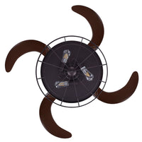 Industri 48 Inch 3 Light Bronze Ceiling Fan with Retractable Blades