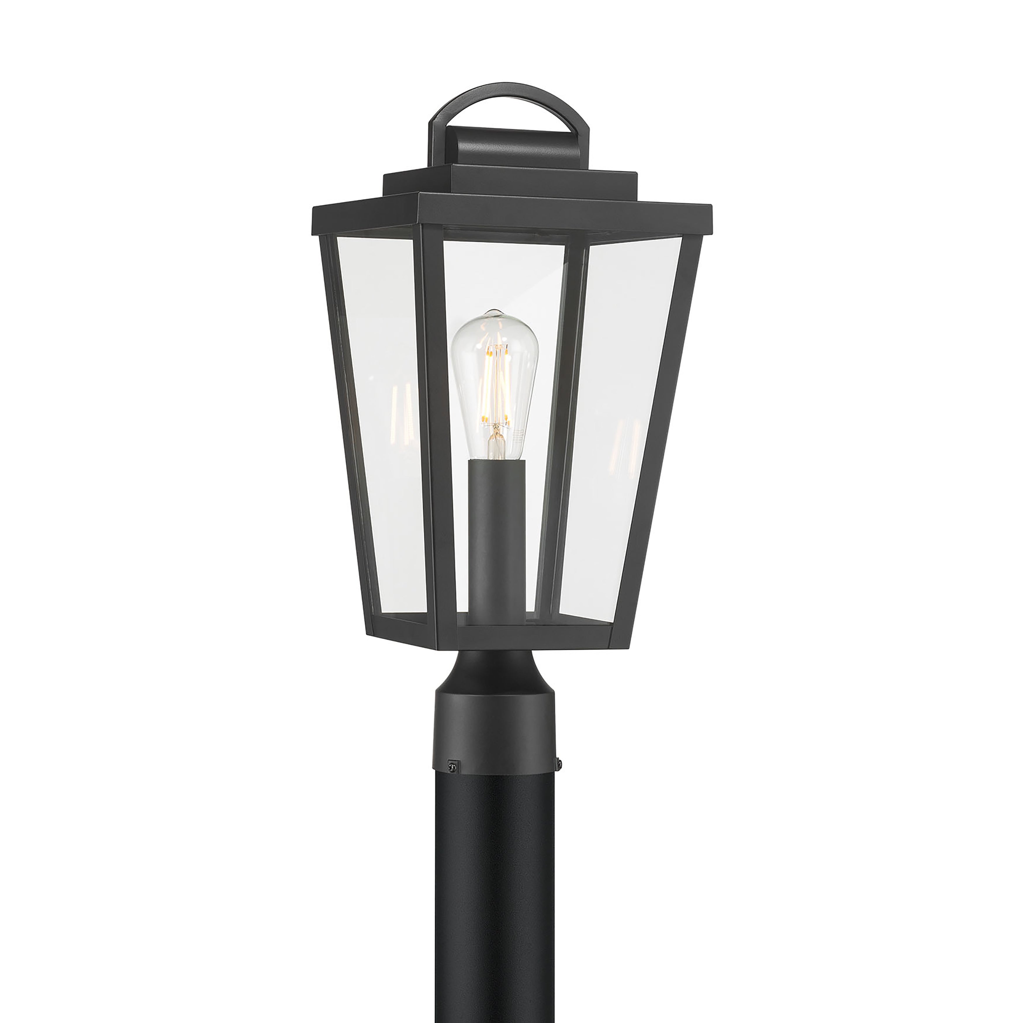 17.75'' Brenwick Powder Coated Black 1 Light Post Lantern