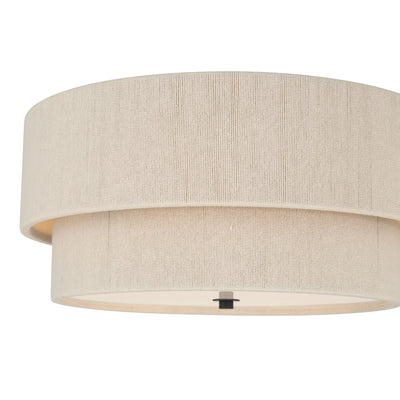 8'' Helbert Matte Black 4 Light Flush Mount