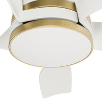 Casablanca 52 inch Julia ENERGY STAR® Fresh White Damp Rated Ceiling Fan with LED Light Kit and Wall Control