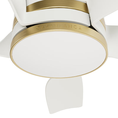 Casablanca 52 inch Julia ENERGY STAR® Fresh White Damp Rated Ceiling Fan with LED Light Kit and Wall Control