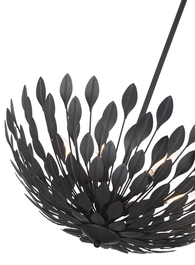 9'' Merylmint Matte Black 6 Light Pendant