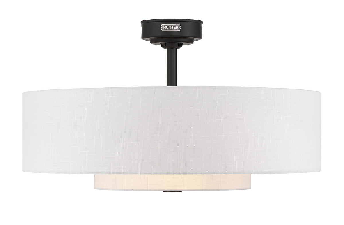 30 inch Brookside Matte Black Ceiling Fan with LED Light Kit and Handheld Remote