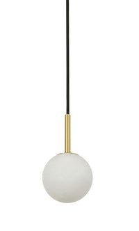 Lucent 1 Light Brass Pendant Light 4 Inch Alabaster
