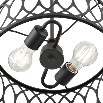 6.5'' Arelyn Matte Black 2 Light Pendant