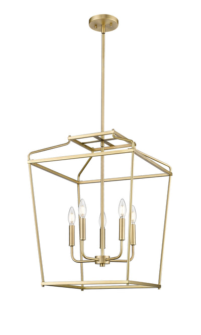 25'' Nellita Vintage Brass 5 Light Pendant