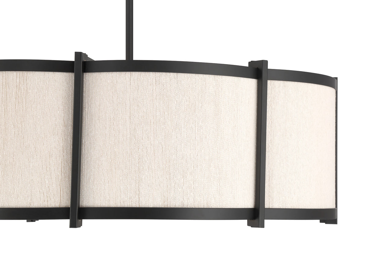 9'' Marlbeck Matte Black 4 Light Pendant