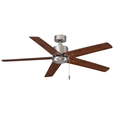 52 Inch Aldea VI AC Brushed Nickel Indoor Reversible Ceiling Fan 5-Blade