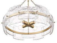 21.75'' Sinclara Vintage Brass 4 Light Pendant