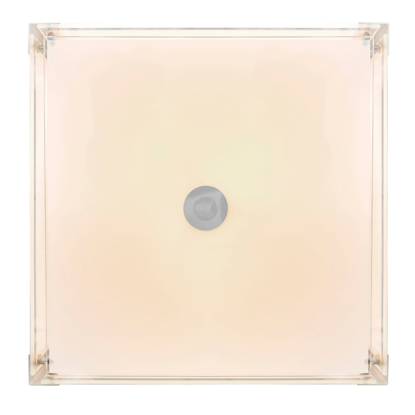 Lucie 3 Light 14in Chrome Flush Mount Square Drum Shade