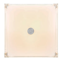 Lucie 3 Light 14in Chrome Flush Mount Square Drum Shade