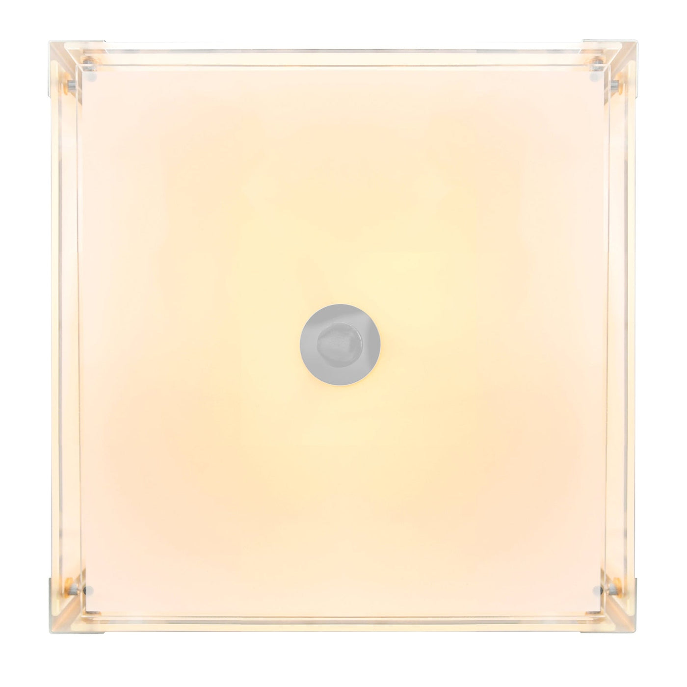 Lucie 4 Light 17in Chrome Flush Mount Square Drum Shade