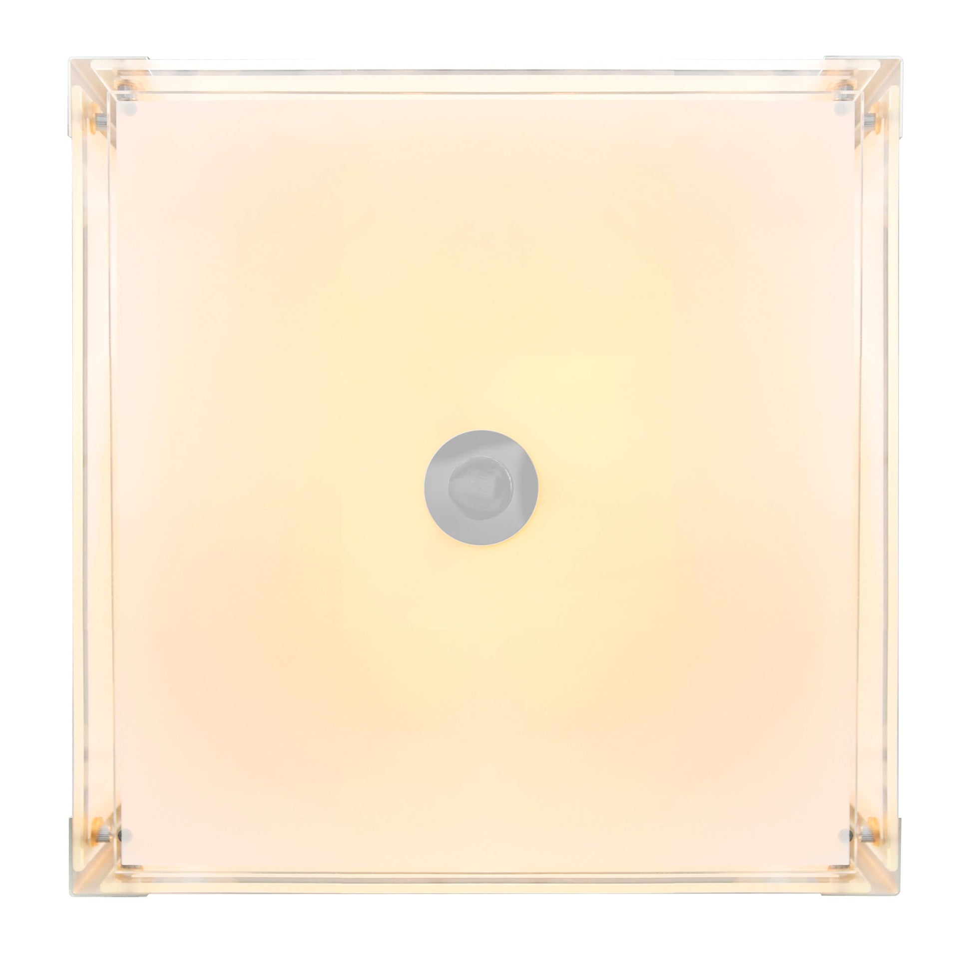 Lucie 4 Light 17in Chrome Flush Mount Square Drum Shade