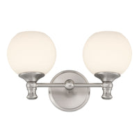 14.75'' Orlisse Brushed Nickel 2 Light Bath Vanity