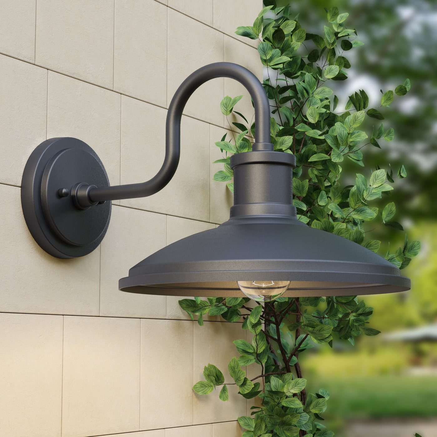 12'' Calhoun Textured Black 1 Light Wall Sconce