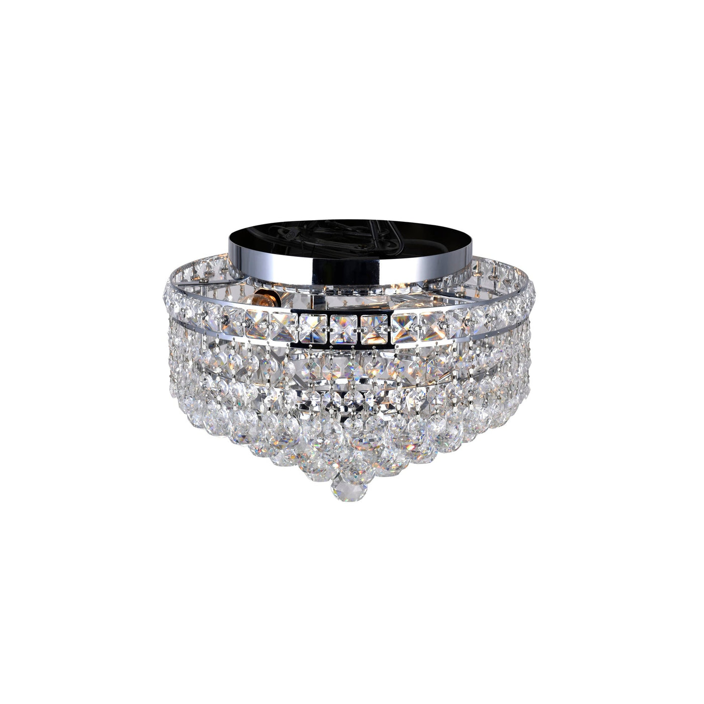 Luminous 3 Light Chrome Flush Mount Ceiling Fixture