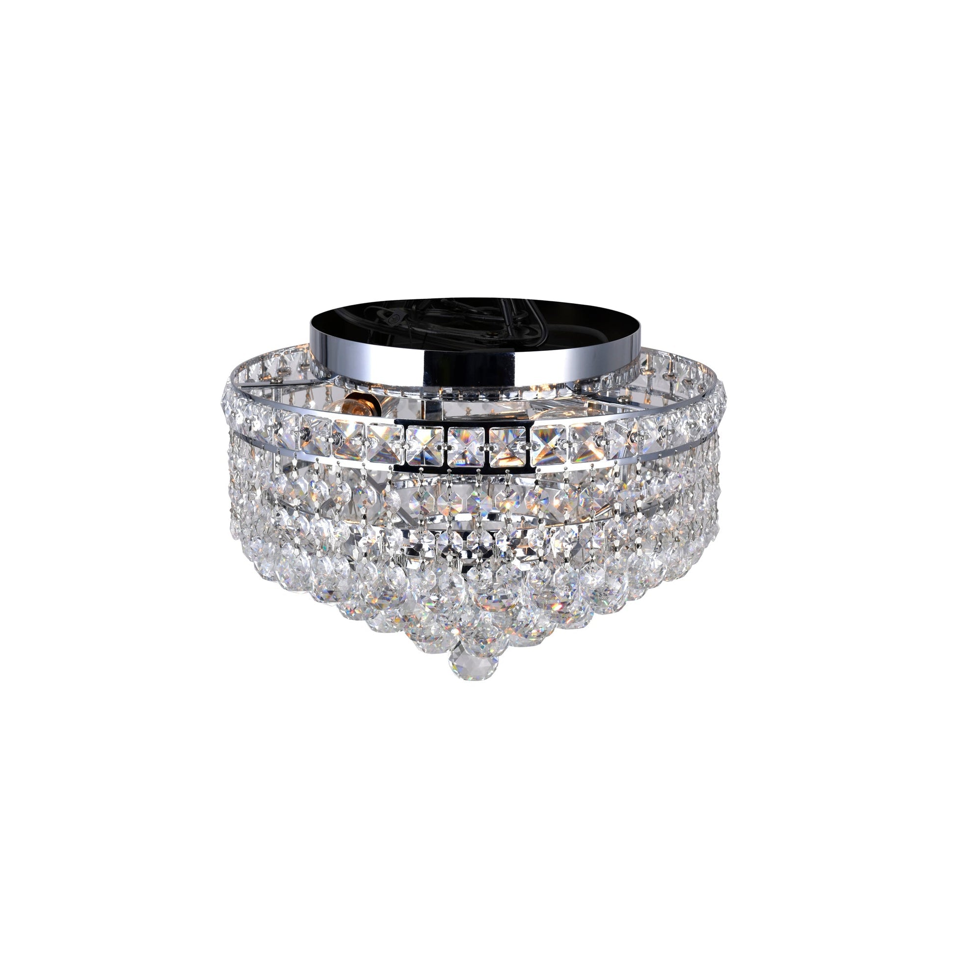 Luminous 3 Light Chrome Flush Mount Ceiling Fixture