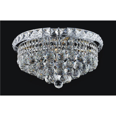 Luminous 4 Light Chrome Flush Mount Ceiling Fixture