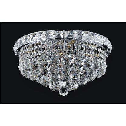 Luminous 4 Light Chrome Flush Mount Ceiling Fixture